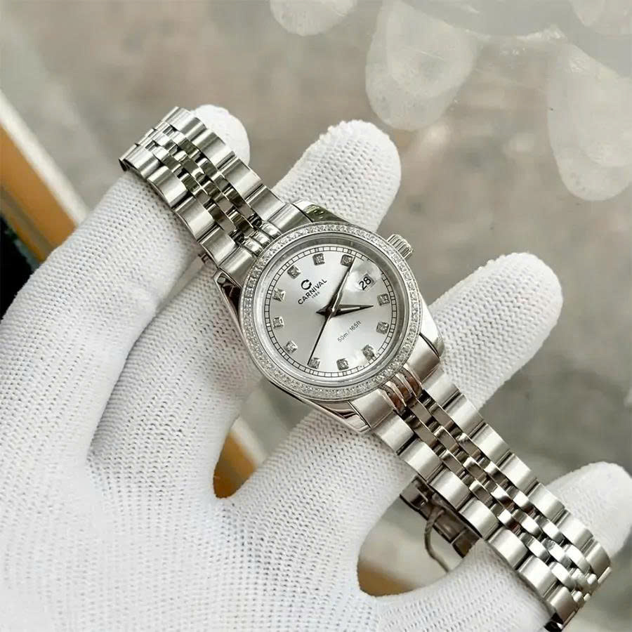 ĐỒNG HỒ NỮ CARNIVAL QUARTZ TRẮNG 8131L2-VT-T