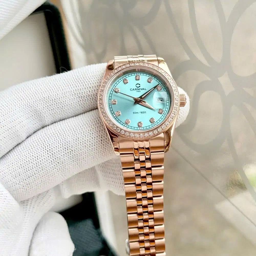 ĐỒNG HỒ NỮ CARNIVAL QUARTZ ICE BLUE 8131L2-VH-XT