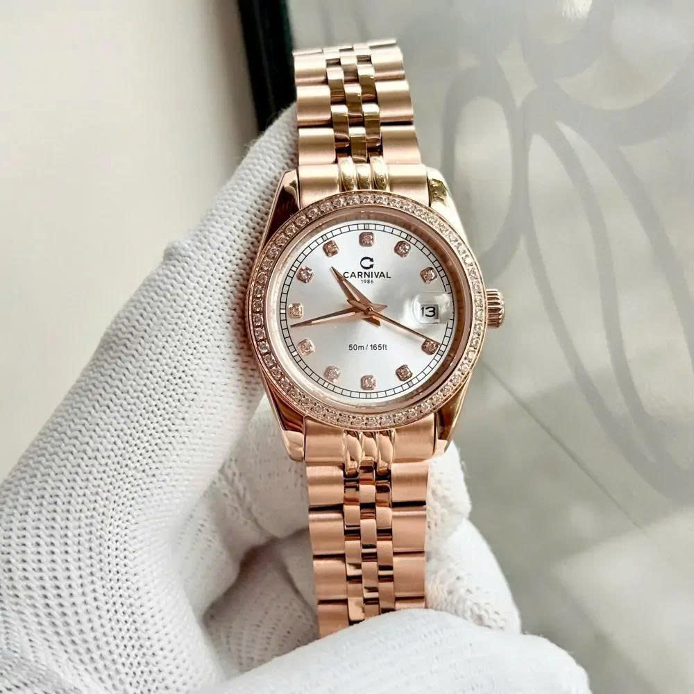 ĐỒNG HỒ NỮ CARNIVAL QUARTZ TRẮNG 8131L2-VH-T