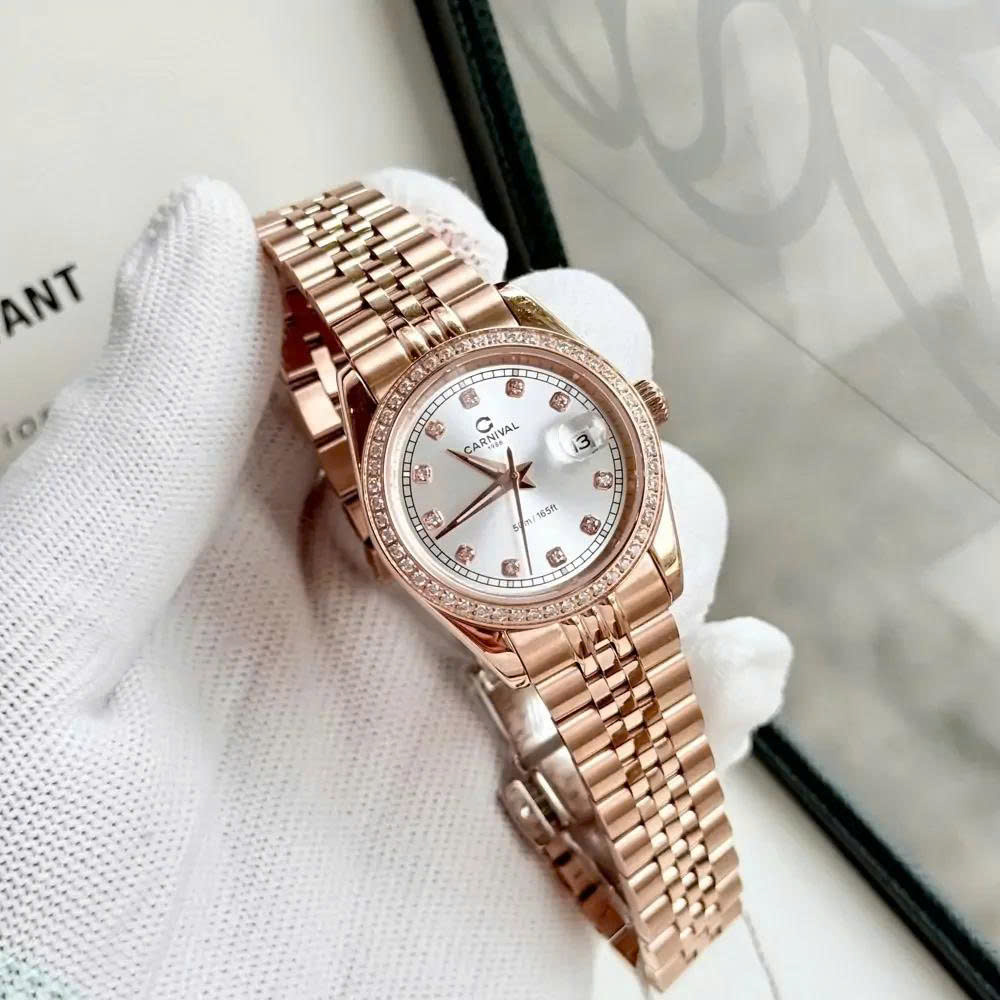 ĐỒNG HỒ NỮ CARNIVAL QUARTZ TRẮNG 8131L2-VH-T