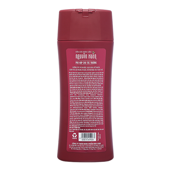 Dầu gội dược liệu Nguyên Xuân phù hợp tóc thường chai 200ml