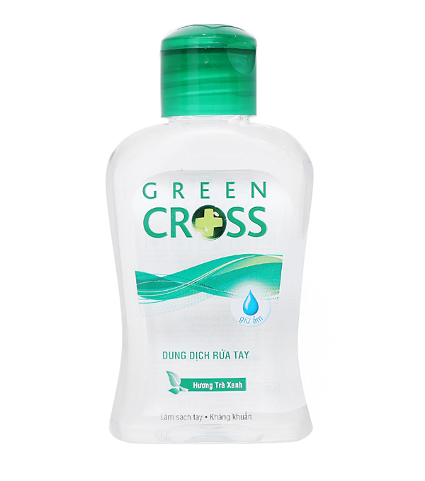 Nước rửa tay Green Cross hương trà xanh kháng khuẩn chai 100ml