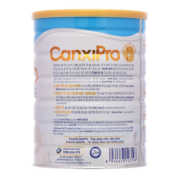 Sữa bột Vinamilk Canxipro ít béo giúp xương khớp chắc khỏe lon 900g