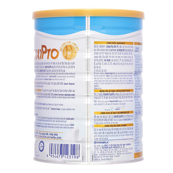 Sữa bột Vinamilk Canxipro ít béo giúp xương khớp chắc khỏe lon 900g