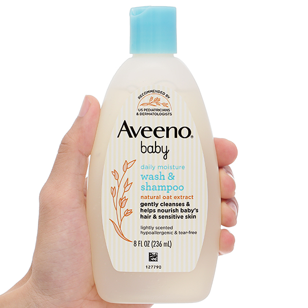 Sữa tắm gội toàn thân Aveeno Baby Daily Moisture dịu nhẹ cho da bé chai 236ml