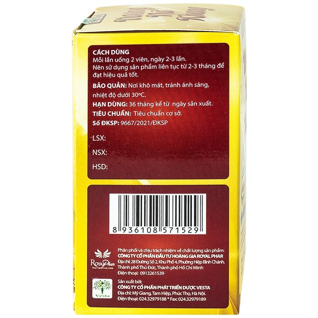 Viên nang cứng Vương Nữ Khang Royal Care hỗ trợ hạn chế sự phát triển u xơ tử cung, u vú lành tính