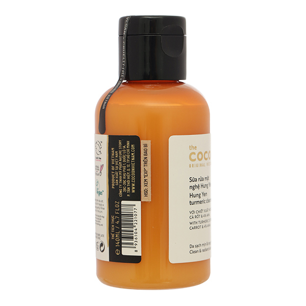 Sữa rửa mặt nghệ Hưng Yên Cocoon giúp da sạch mịn, rạng rỡ chai 140ml