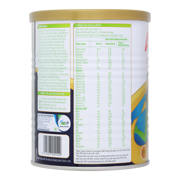 Sữa bột Anlene Total 10 bổ sung dưỡng chất cho người trên 40 tuổi hương vani lon 400g