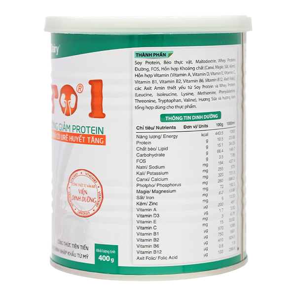 Sữa bột Nepro 1 bổ sung dinh dưỡng cho người bệnh thận lon 400g