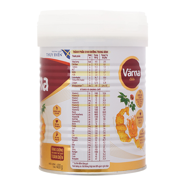 Sữa bột Nutifood Varna Elite giúp bổ sung dinh dưỡng, phục hồi sức khỏe lon 400g