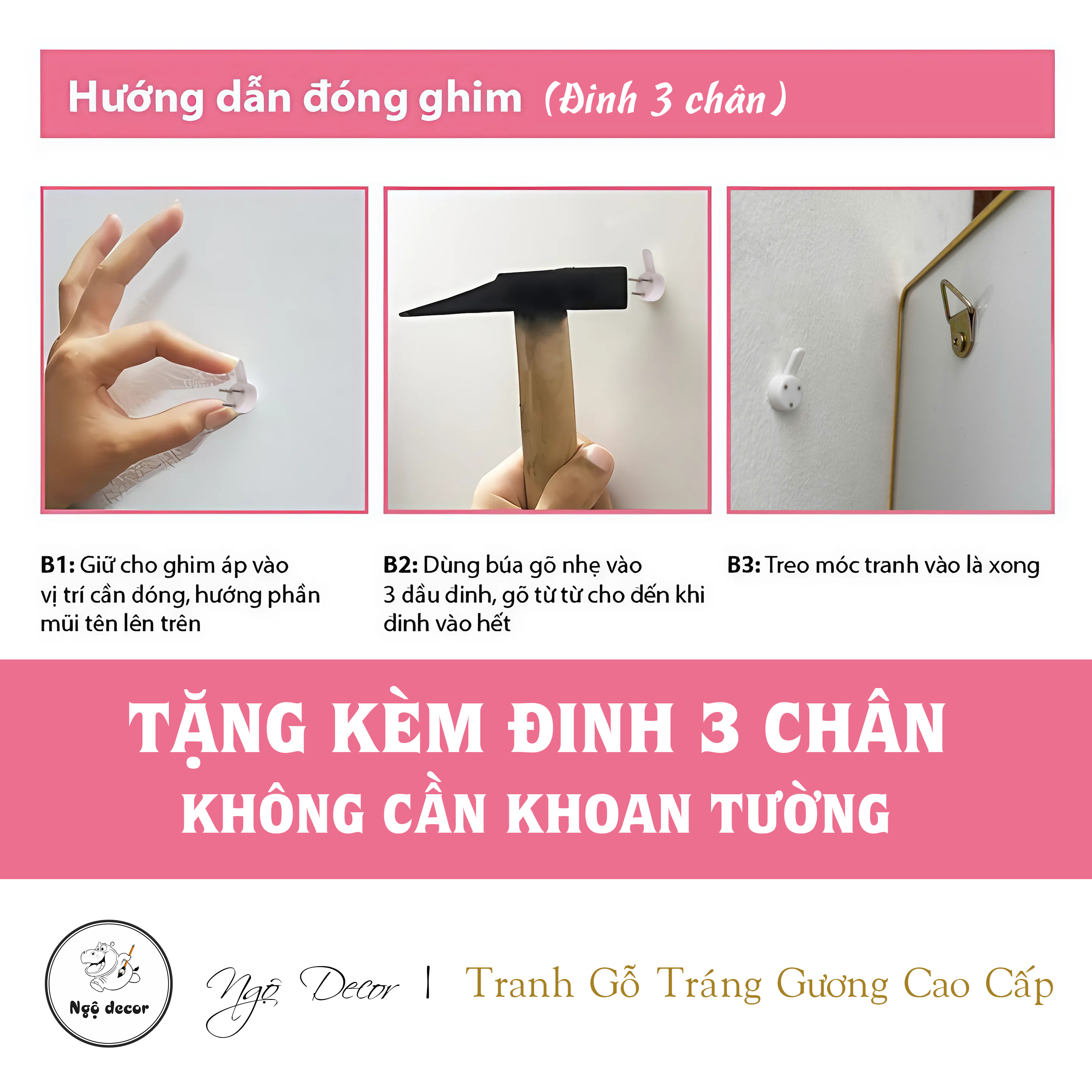 Tranh Tráng Gương MÃ ĐÁO THÀNH CÔNG - MÃI DELL THÀNH CÔNG - KHÁ MÃ chế hài hước CAO CẤP - MẪU SỐ 4