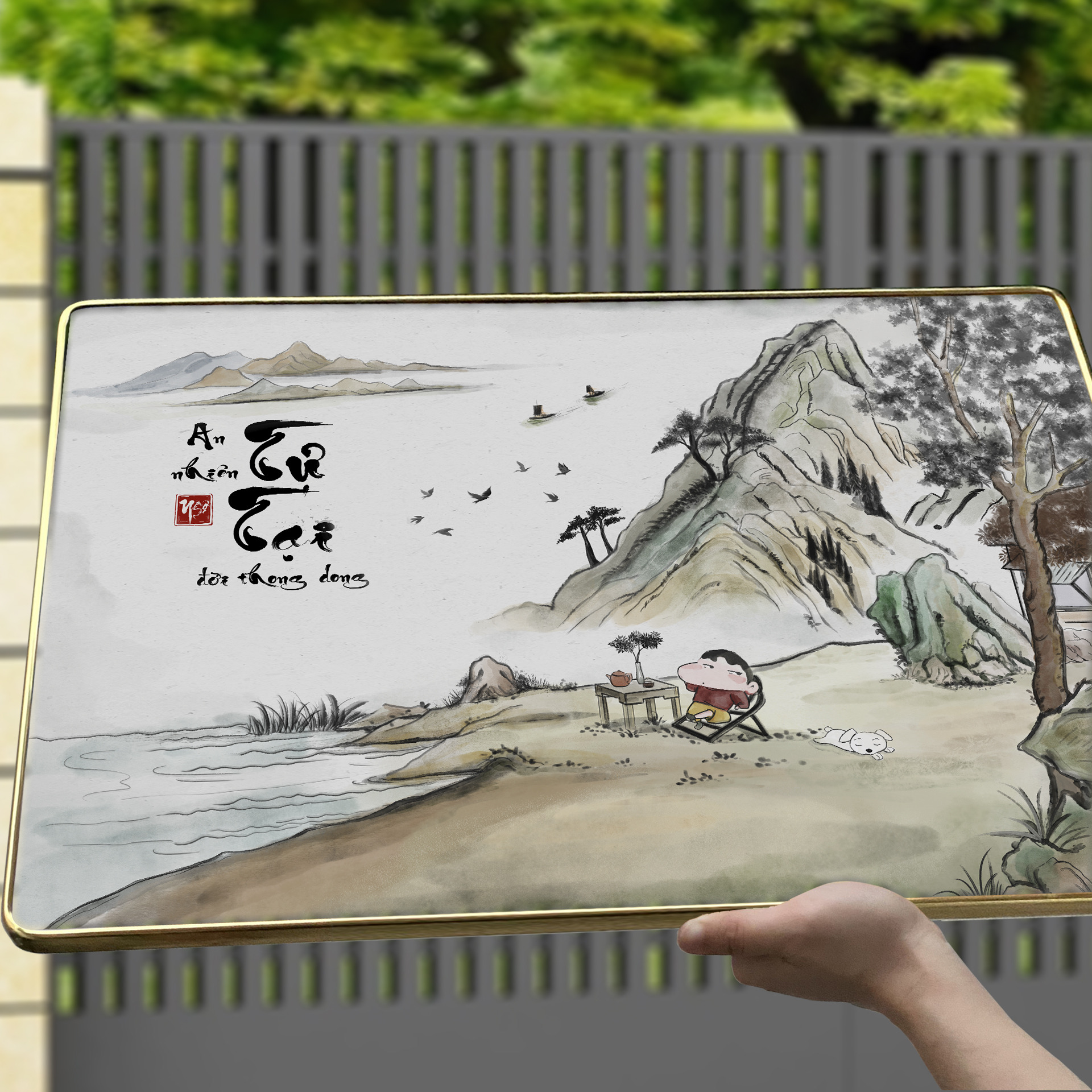 Tranh Tráng Gương SHIN TỰ TẠI chế hài hước CAO CẤP
