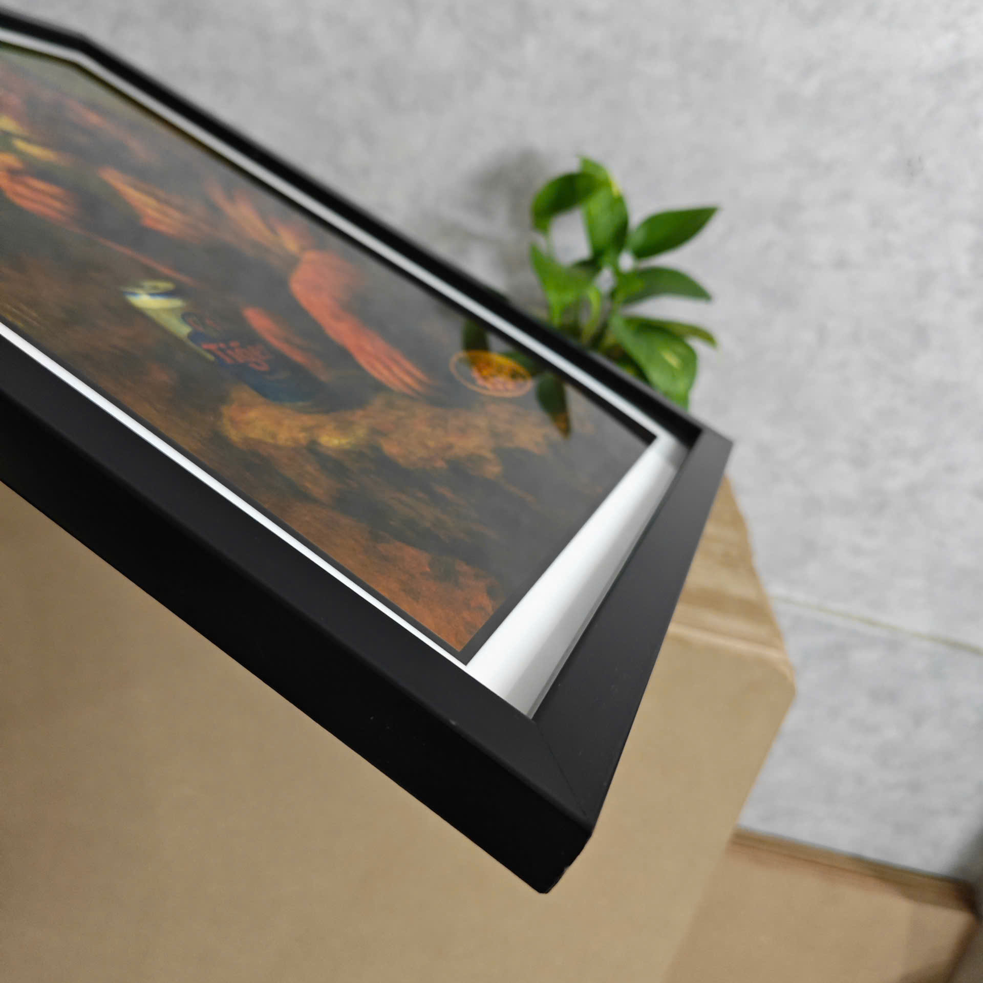 Tranh 12 con giáp hài hước, buồn sầu, uống tiger - Tranh khung gỗ kích thước 32x42 cm, Tặng phụ kiện