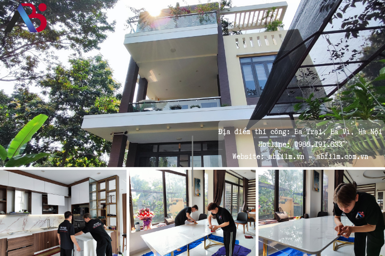 Dán phim bảo vệ bề mặt đá với Silikante Pro tại Ba Vì, Hà Nội