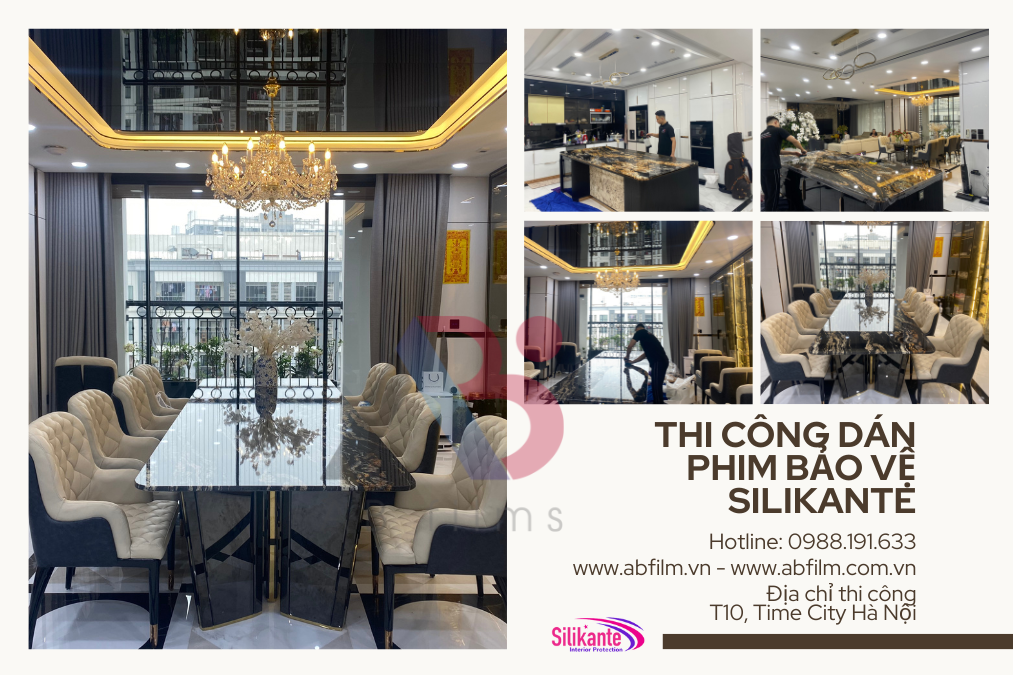 Công trình dán phim bảo vệ mặt bàn Silikante Pro - T10 Time City