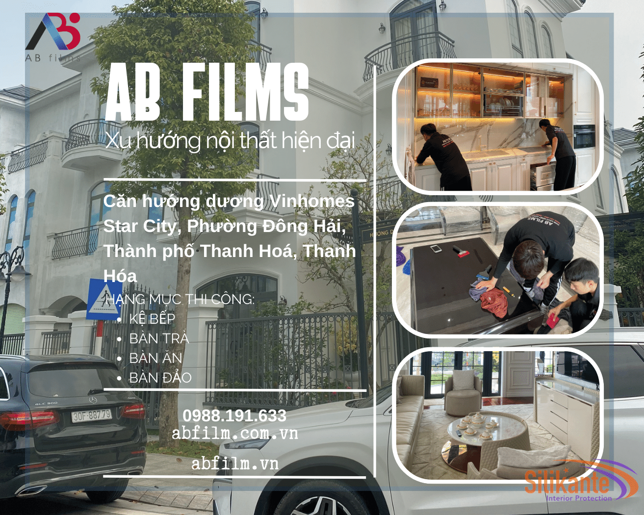 Thanh Hóa - Dán phim bảo vệ bàn ăn, bàn trà và kệ bếp