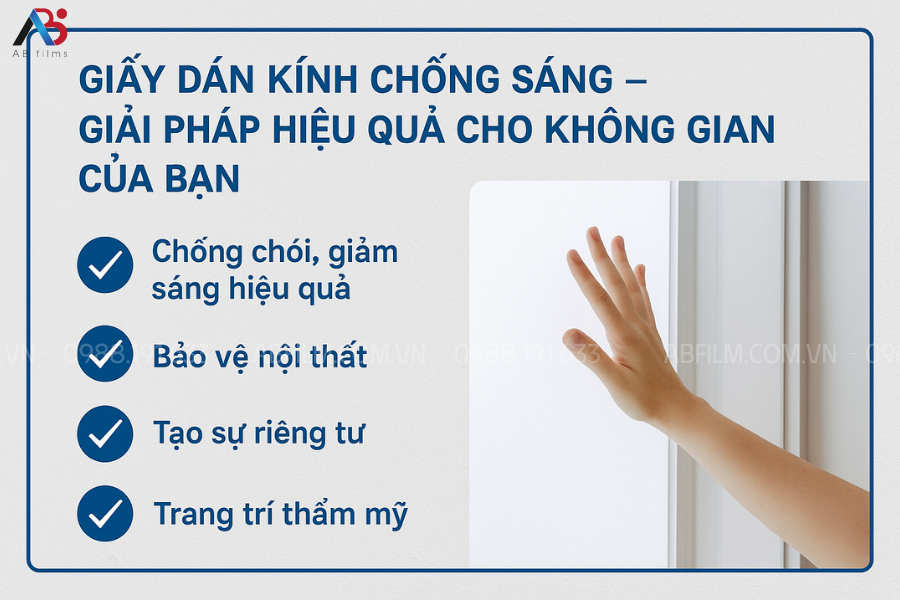 Giấy dán kính chống sáng, cản sáng hiệu quả