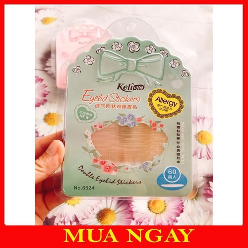 Kích mí lưới kèm keo Keli tàng hình sẵn 4 kích cỡ chuyên dùng cho makeup