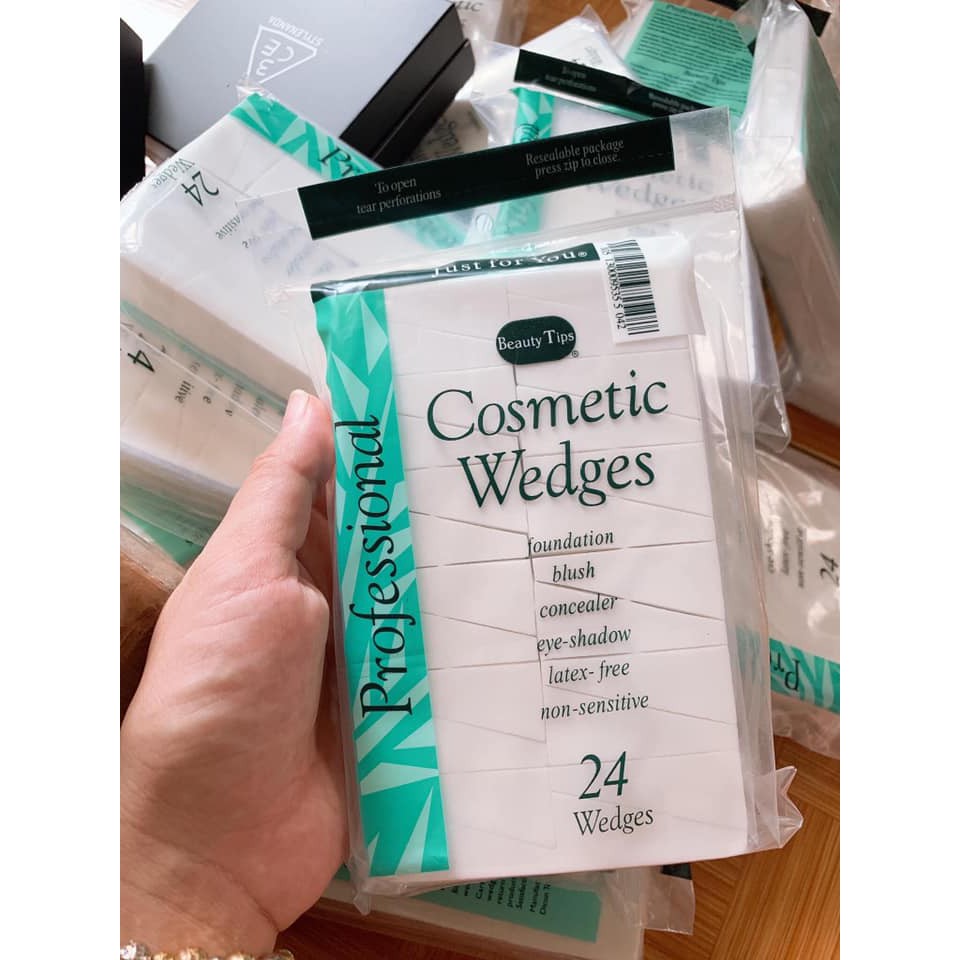 Mút Tán Nền Cosmetic Wedges 24 Miếng Và 12 Miếng chính hãng