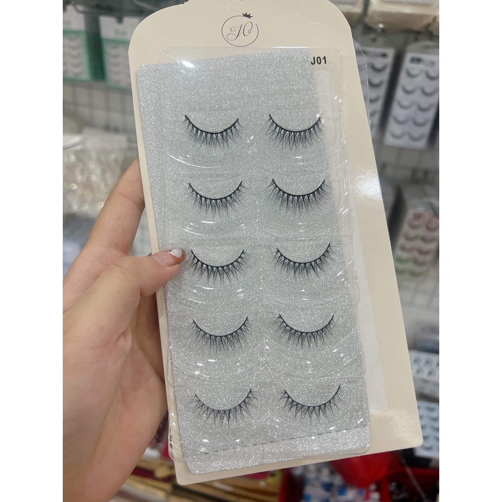 Lông Mi Giả Chồn Tự Nhiên Cao Cấp JO 5 cặp sử dụng được rất nhiều lầnl