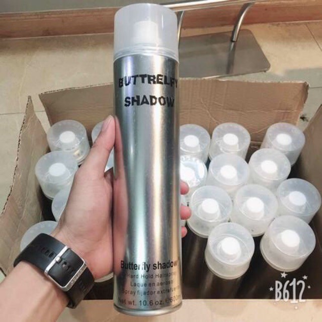 Gôm Xịt Tóc Butterfly Shadow 150ml 320ml 600ml Chính hãng Gôm bạc giữ nếp tạo kiểu nam nữ