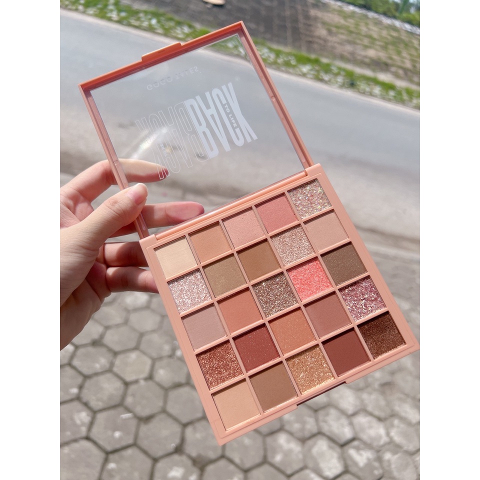 Bảng Phấn Mắt Nhũ Lì 25 ô GOGOTALES Chính Hãng - GOGO TALES Lì Dễ Tẩy Trang Tiện Dụng