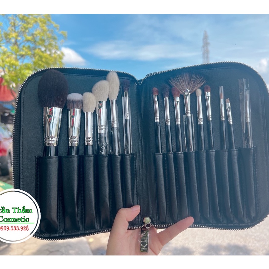 Bộ cọ trang điểm Kun 15 cây siêu tiện dụng dành cho makeup chuyên nghiệp lông thú siêu mềm bám phấn