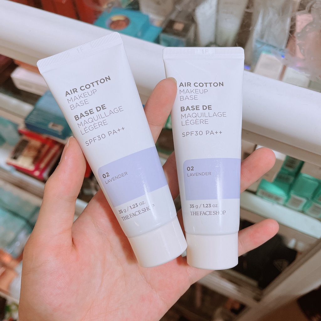 Kem lót The Face Shop Air Cotton Makeup Base TFS SPF30 PA++ 40ml kiềm dầu và hiệu chỉnh tông da