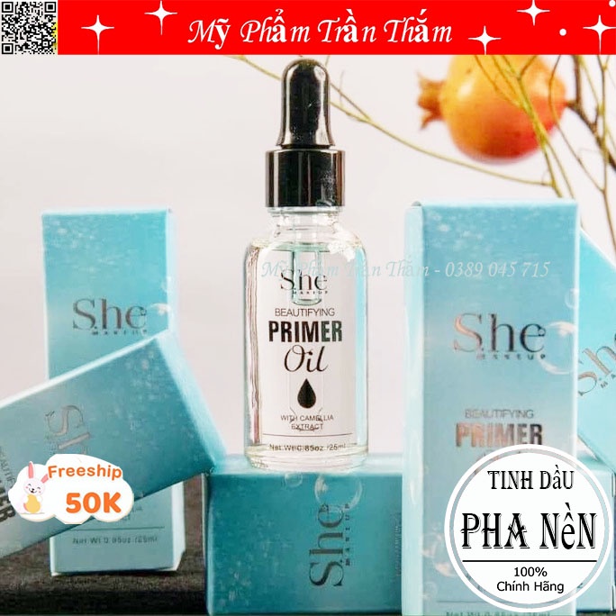Tinh dầu She Oil Primer Mix Trộn kem nền 25ml chuyên dùng pha Kem Nền