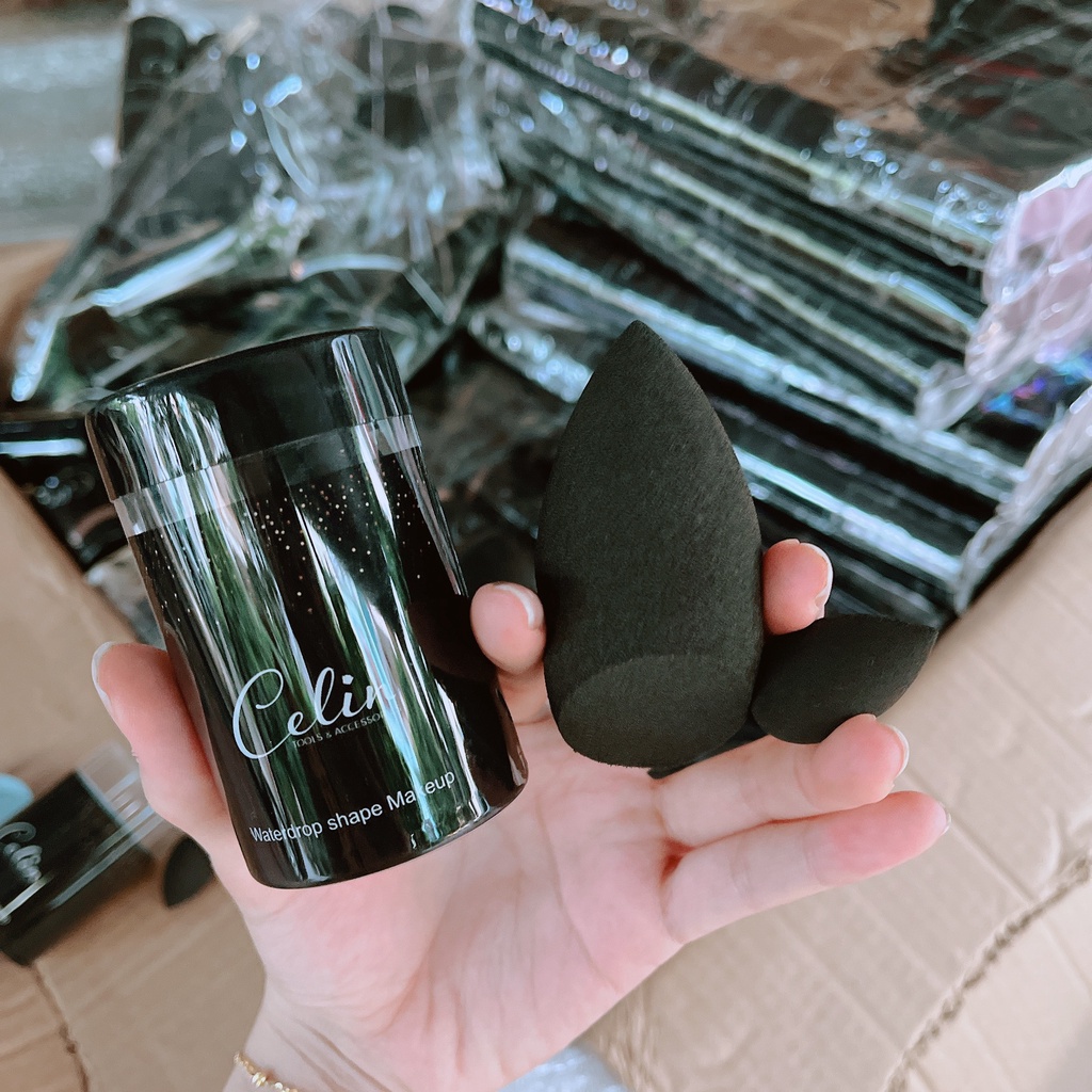 Bông Mút Tán Nền Celin 2 Chiếc Chính Hãng sẵn màu nâu và màu đen