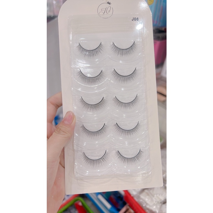 Lông Mi Giả Chồn Tự Nhiên Cao Cấp JO 5 cặp sử dụng được rất nhiều lầnl