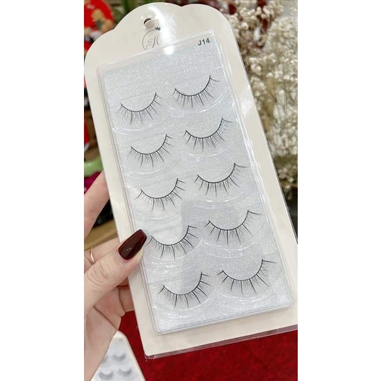 Lông Mi Giả Chồn Tự Nhiên Cao Cấp JO 5 cặp sử dụng được rất nhiều lầnl