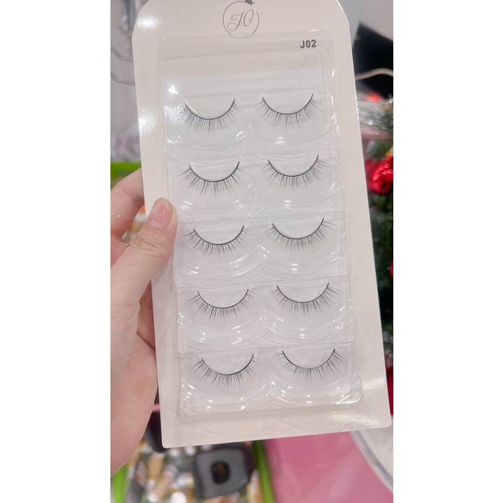 Lông Mi Giả Chồn Tự Nhiên Cao Cấp JO 5 cặp sử dụng được rất nhiều lầnl