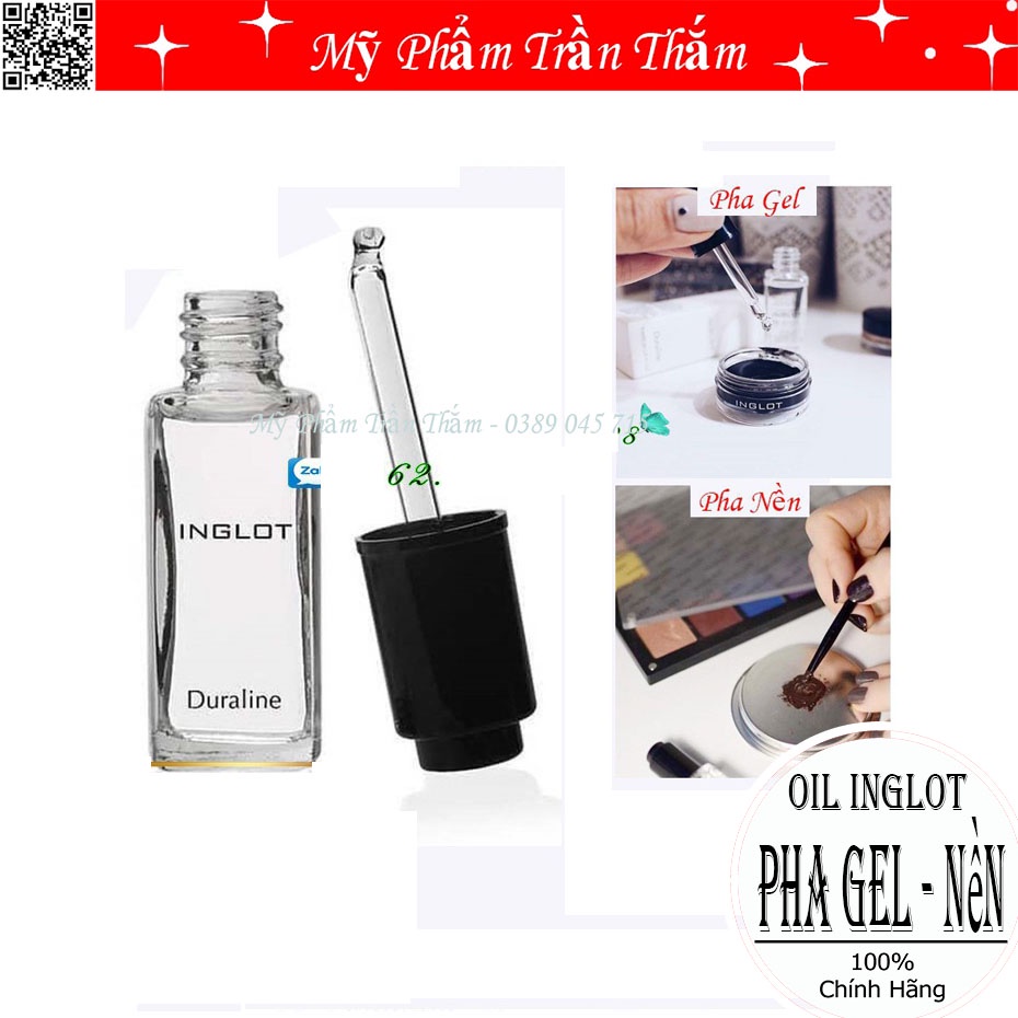 Tinh Dầu Makeup Oil Inglot Duraline Mixing 9ml Chuyên dùng cho pha mascara và mĩ phẩm bị khô