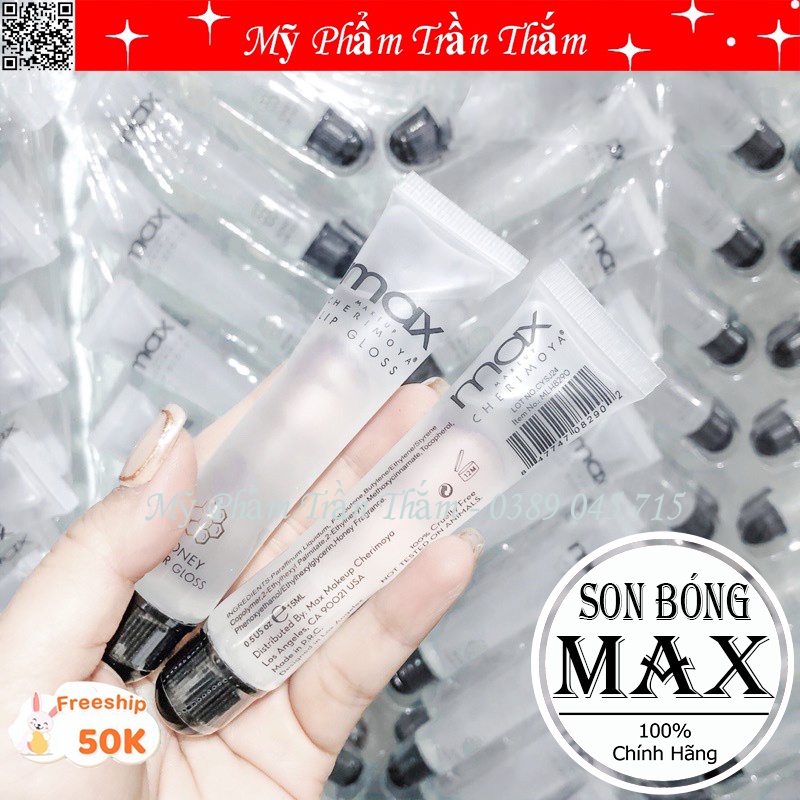 Son Bóng Max Makeup CheriMoya Lip Gloss Hàng Chính Hãng