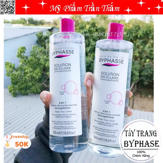 Nước tẩy trang Byphasse dịu nhẹ , làm sạch sâu và không gây kích ứng cho da