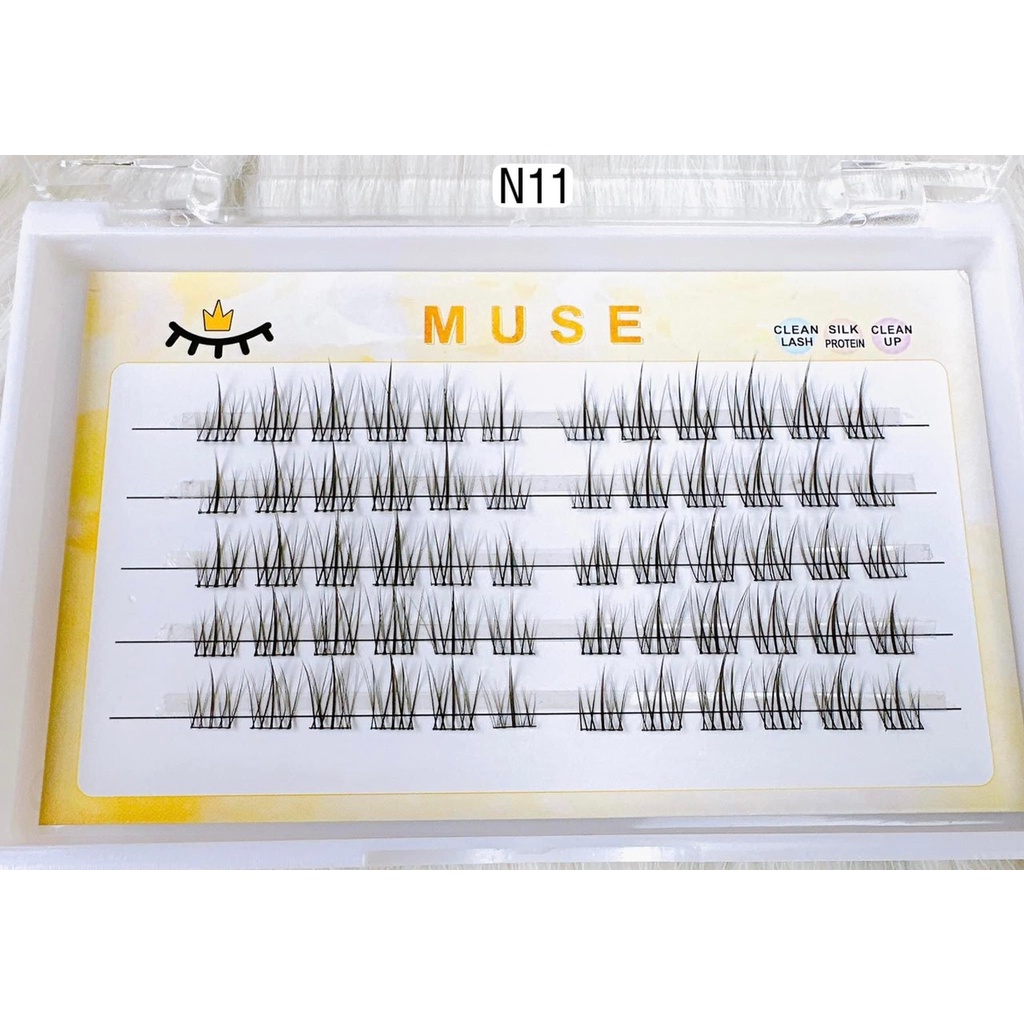 Lông Mi Giả Chùm Tự Nối mi sợi, mi cụm Dáng Chữ A Chữ V Mix Size