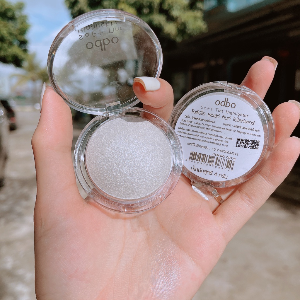 Phấn Bắt Sáng Có Nhũ Mini Màu Trắng Odbo Soft Tint Highlight