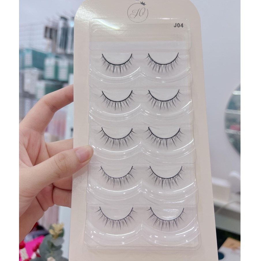 Lông Mi Giả Chồn Tự Nhiên Cao Cấp JO 5 cặp sử dụng được rất nhiều lầnl