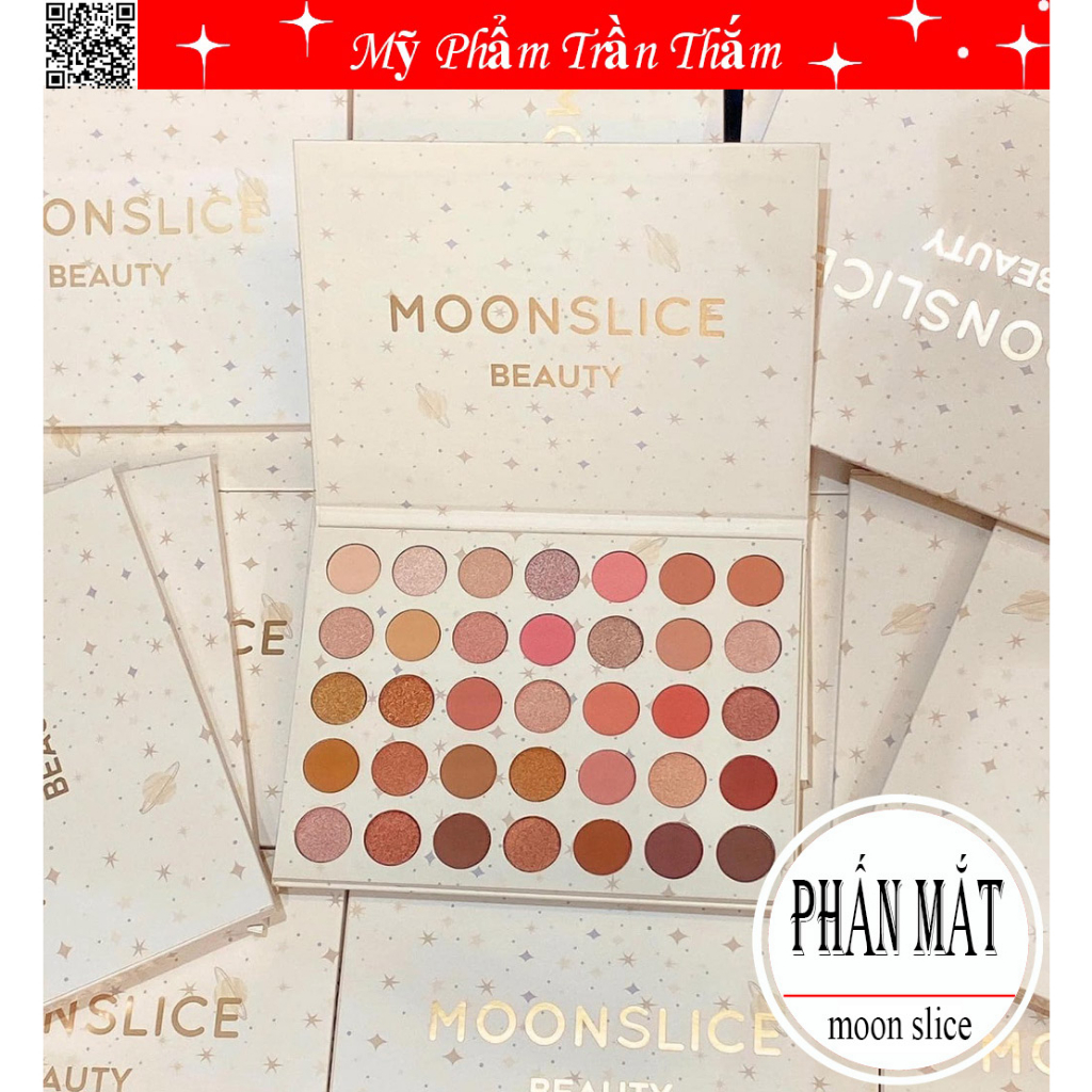 Bảng Mắt Moon Slice Beauty 35 Ô gồm cả ô lỳ và ô nhũ siêu đẹp chuyên dùng trong make up chính hãng