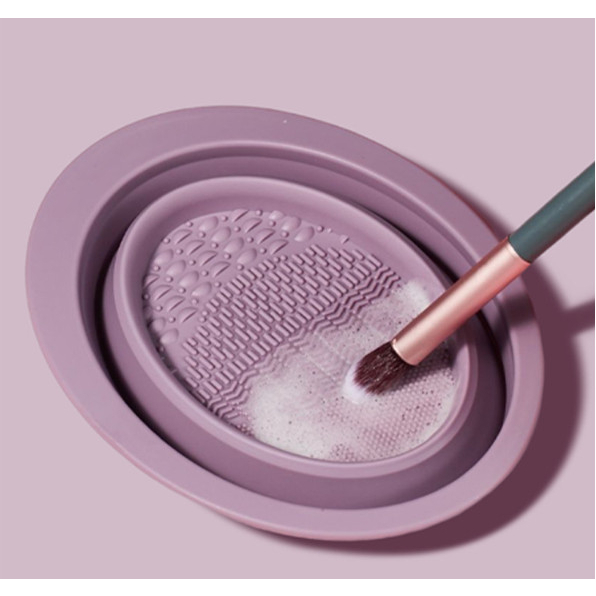 Dụng cụ vệ sinh cọ trang điểm bằng nhựa cao cấp và có thể gập lại rửa cọ trang điểm