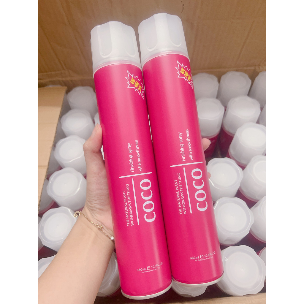 Keo xịt tóc hồng baby COCO 380ml giữ nếp tóc chuyên tạo kiểu