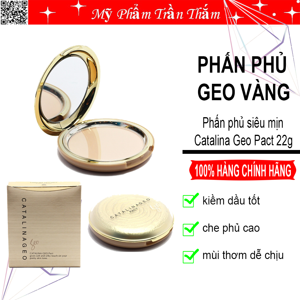 Phấn Phủ Geo Kiềm Dầu Vàng Siêu Mịn ⭐ CÓ VIDEO HÀNG THẬT DO SHOP TỰ QUAY ⭐
