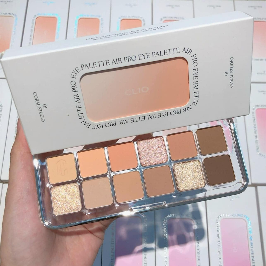 Bảng phấn nhũ mắt Clio 100 glitter shower 12 ô phiên bản giới hạn