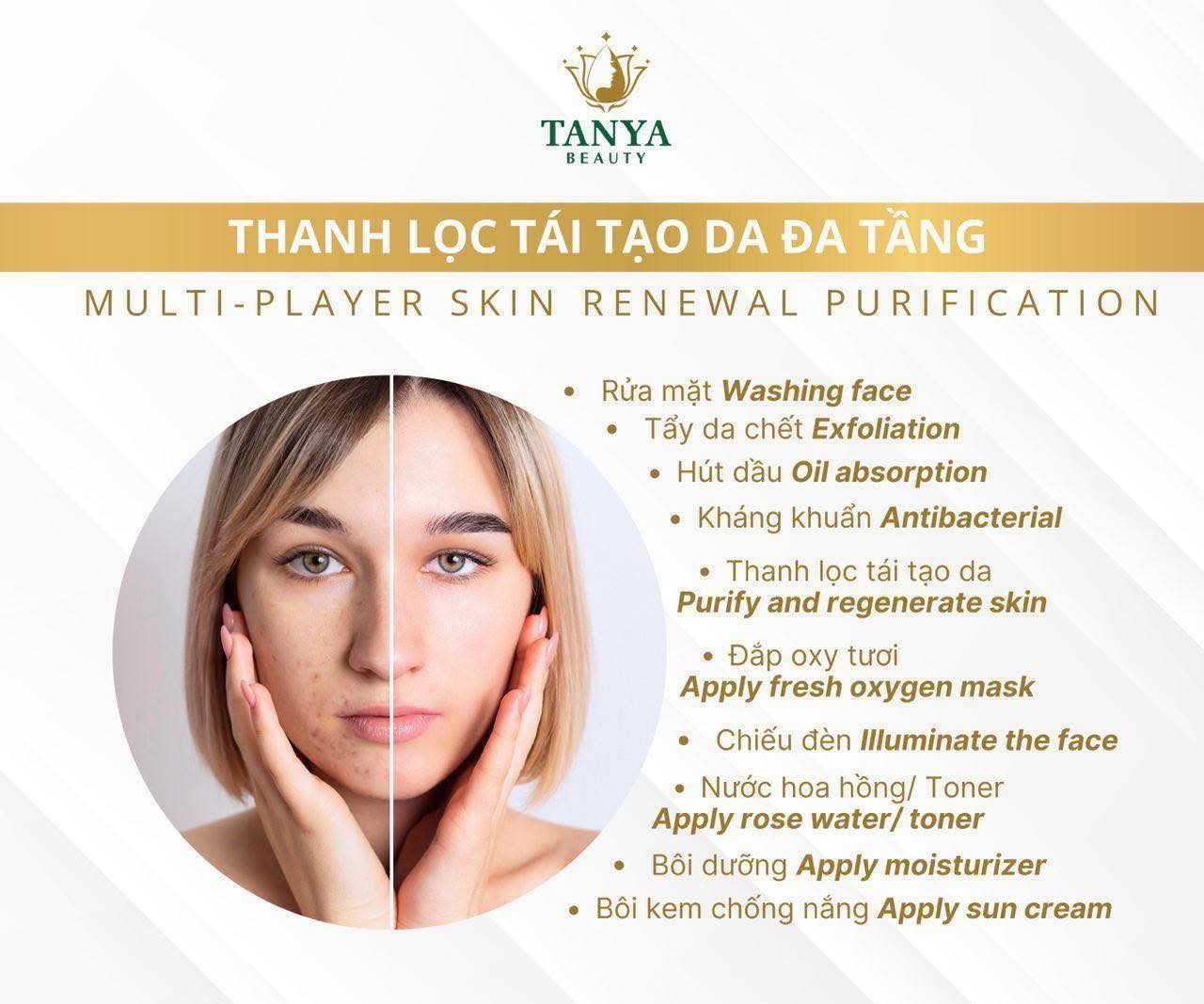 ⚜️ Khám phá vẻ đẹp mới với dịch vụ Thanh Lọc – Tái Tạo Da Đa Tầng tại TANYA ⚜️