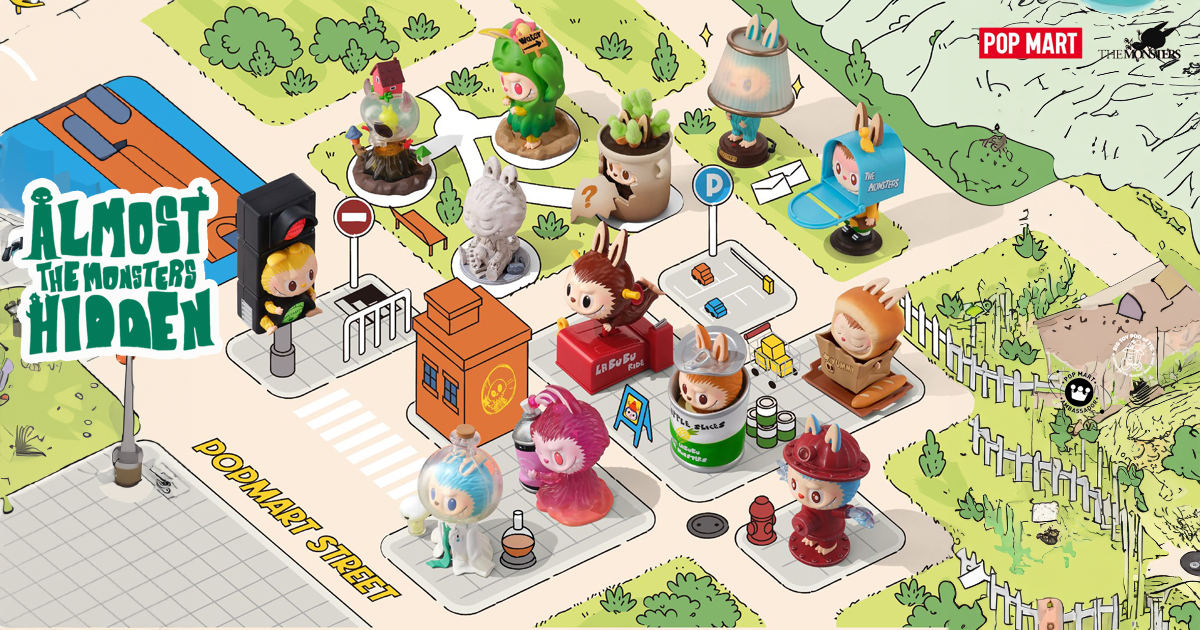 POP MART và Kasing Lung Trình Làng Bộ Sưu Tập BLIND BOX THE MONSTERS Almost Hidden