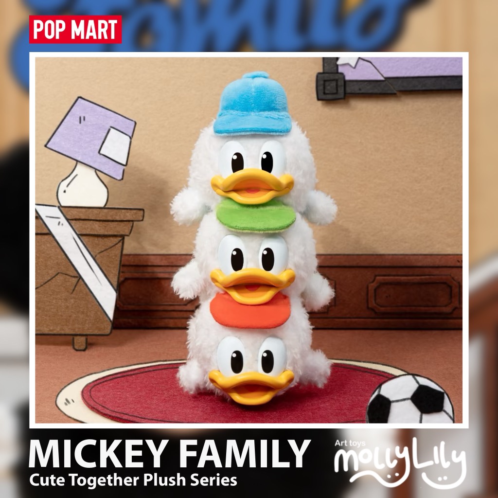 POP MART Mickey Family Cute Together Plush Pendant Series