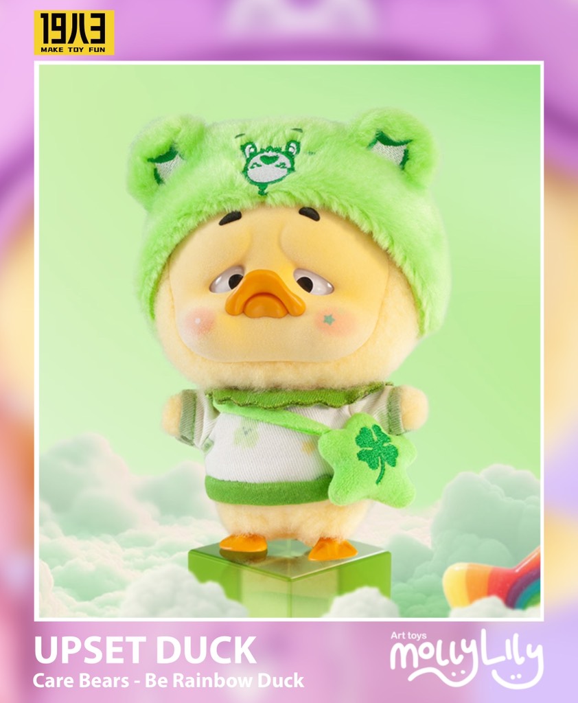 UPSET DUCK x Care Bears Be Rainbow Duck Plush Pendant Series
