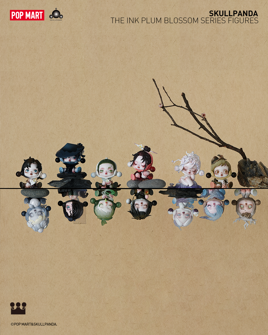 SKULLPANDA The Ink Plum Blossom Figure Series