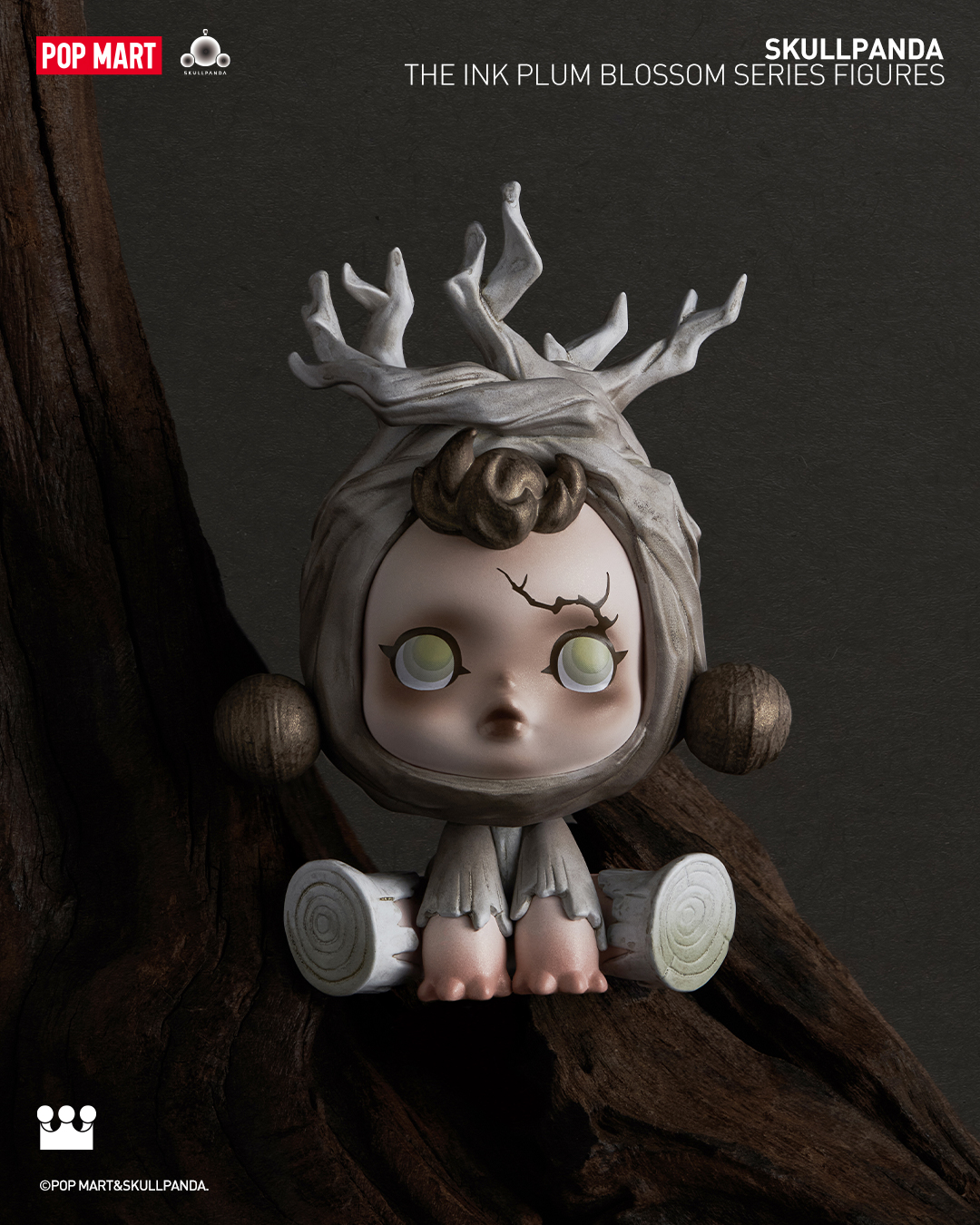 SKULLPANDA The Ink Plum Blossom Figure Series
